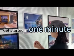 صفحه نمایش پنجره نصب شده در دیوار چراغ های روشنایی LED قاب های تصویری مربع کریستال روشنایی جعبه