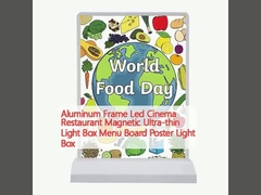 قاب آلومینیومی سینما رستورانی مغناطیسی ultra-thin Light Box جعبه ی روشن کننده ی آلبوم