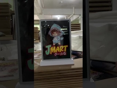 باکس تبلیغاتی دو طرفه نمایشگر رومیزی بی سیم قابل شارژ