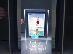 قاب عکس کریستال شفاف میز روشنایی ایستاده منوی قاب led a4