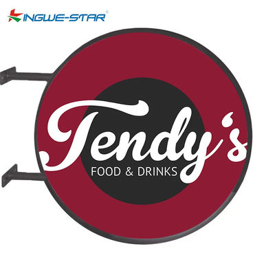 خرید فولاد ضد زنگ در خارج از خانه LED Light Box Sign دو طرفه هتل ها Backlit Lighted Signage تولید آنلاین
