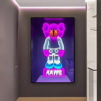 خرید آینه 3D سفارشی نون نشان جشن تزئینات چندرنگ RGB LED نون تولید آنلاین