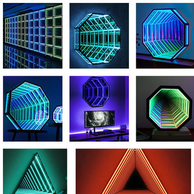 خرید 50000 ساعت طول عمر آینه نون نشان هشت گوشه بی نهایت LED نون نور تولید آنلاین