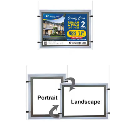 OEM آکریلیک آویزان LED Sign Board کریستال LED Ultra Thin LED Light Box ردیابی پد