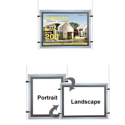 جعبه نوری با نور پس زمینه سفارشی LED فریم کریستالی Ultra Slim Outdoor Advertising Light Box
